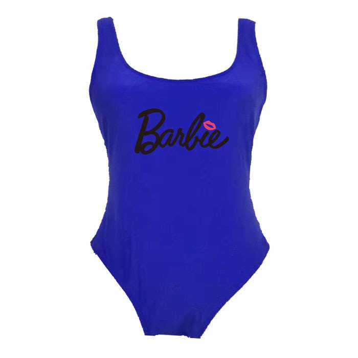 Kawaii Summer Girl Barbie Swimsuit Anime Cartoon Ladies Sexy Slim Beach Bikini Women Suspenders Vest Jumpsuit Bathing Suits Gift lanhei