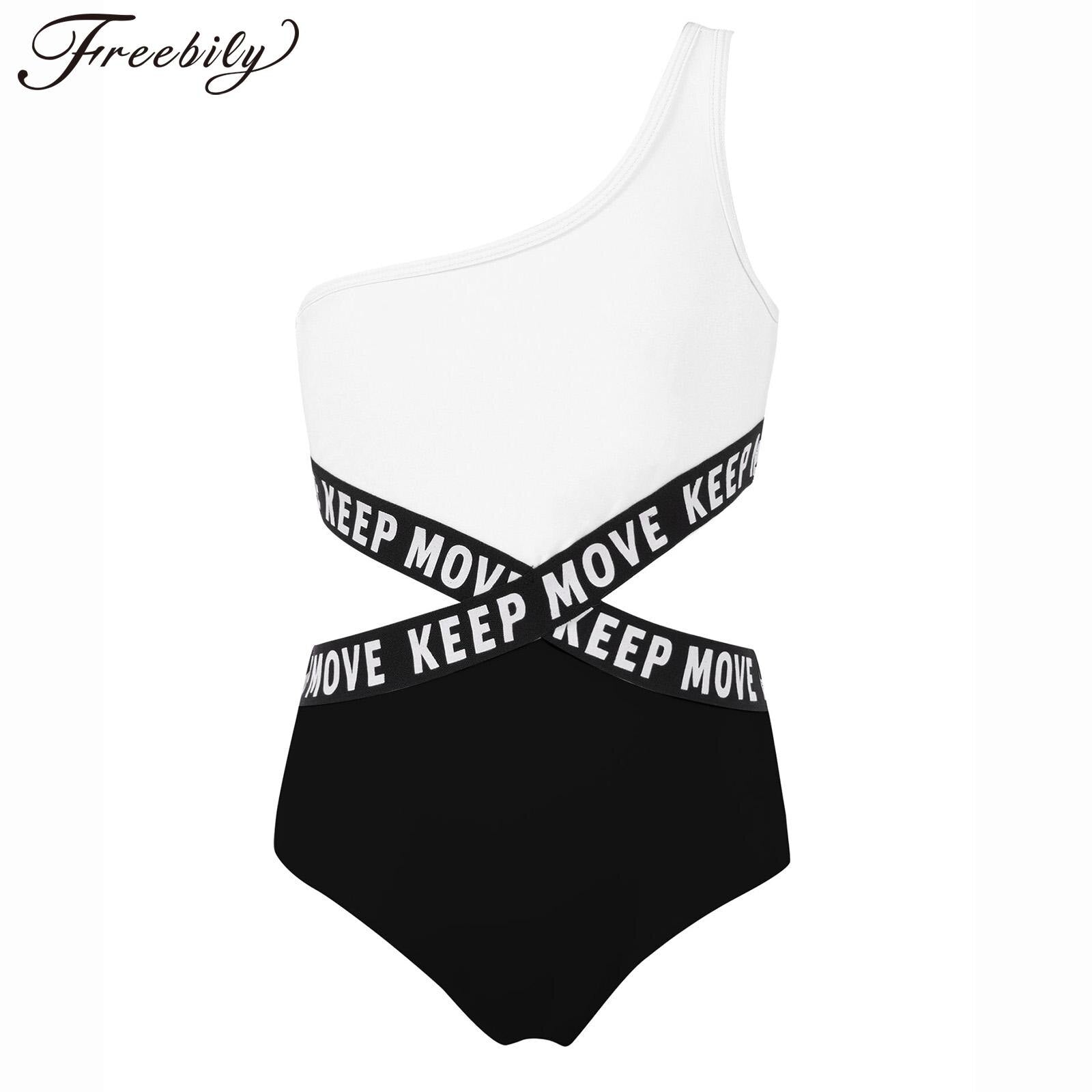Kids Girls Swimsuit One-piece Swimming Costumes - Swimwear Beachwear Baby Girls Bathing Suits Cutout Monokini