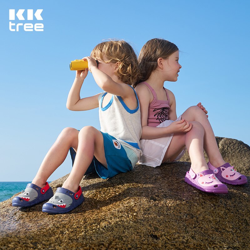 Kocotree Children's Slippers For Boys and Girls Summer Anti Slip Baby Hole Shoes Indoor Home Sandals and Slippers AMAIO