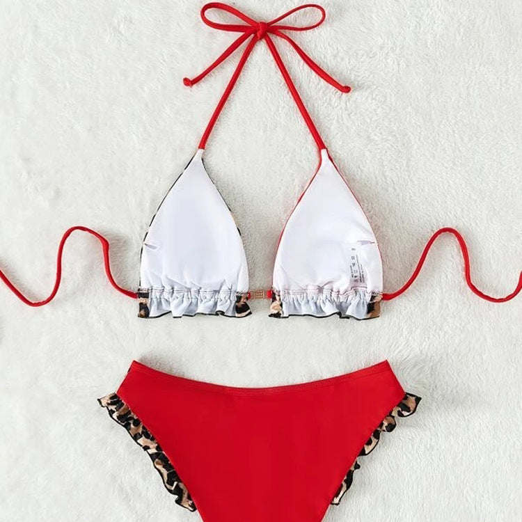 Ladies Polyester Colorblock Fashion Swimsuit