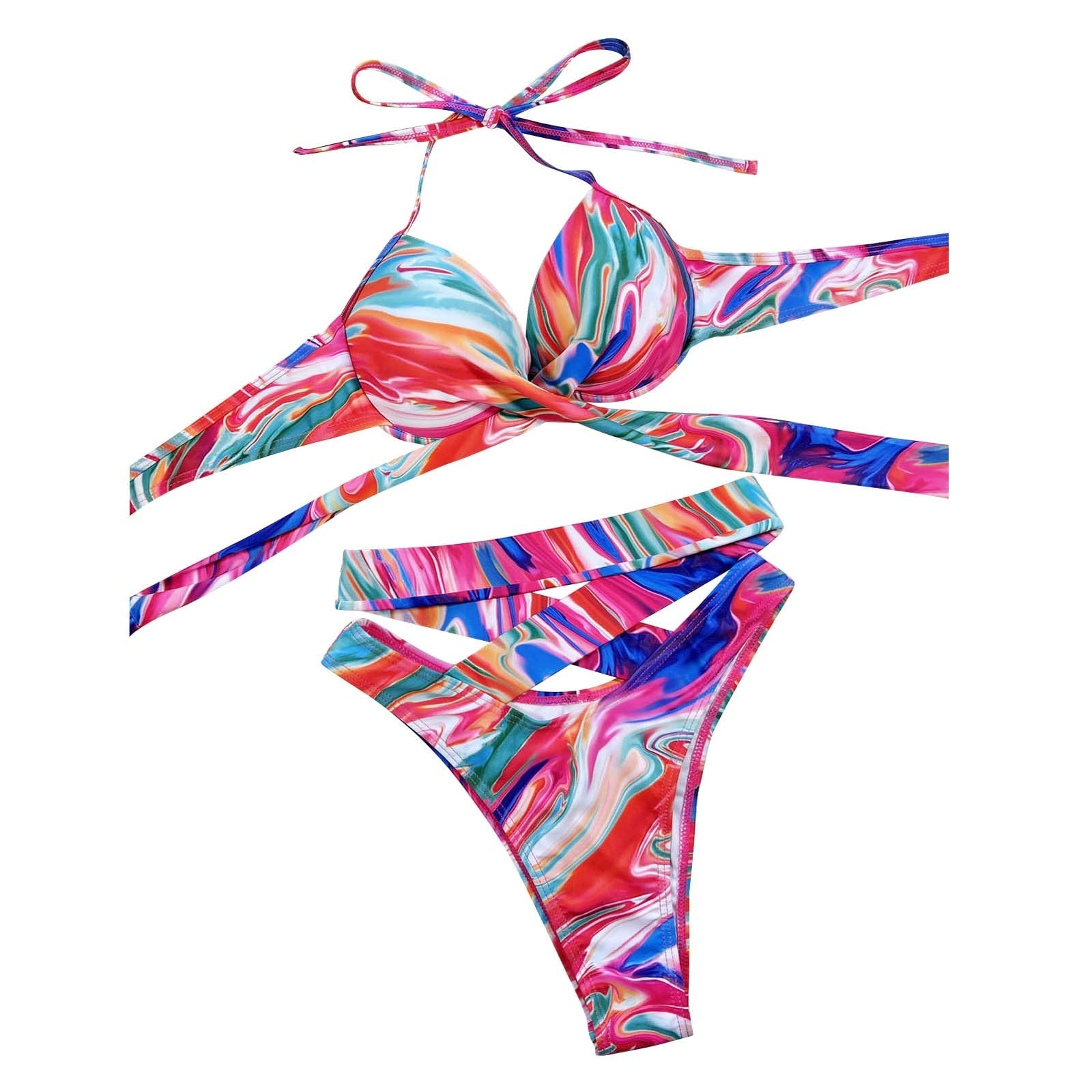 Ladies Summer Print Bikini Fashion Sexy Beach Swim Bikini Sets