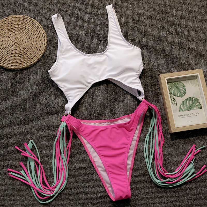 Ladies one-piece swimsuit White