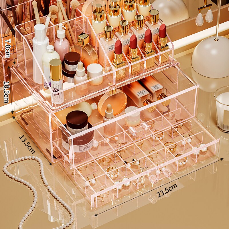 Large capacity, multiple combinations, nail jewelrystorage box, transparent multi-layer nail box, classified drawer, jewelry box 2 1 24 1