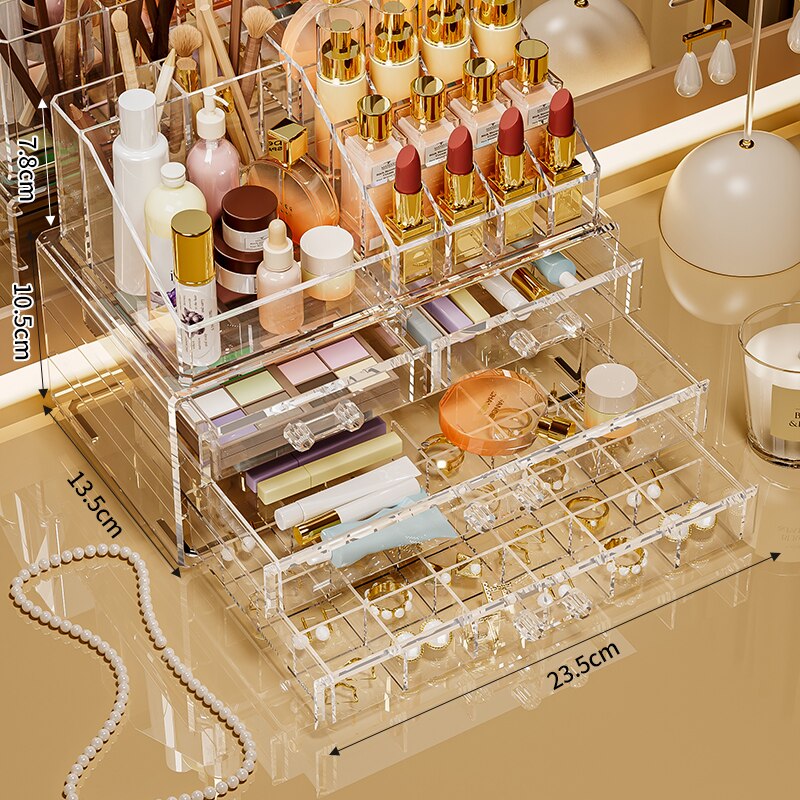 Large capacity, multiple combinations, nail jewelrystorage box, transparent multi-layer nail box, classified drawer, jewelry box 2 1 24