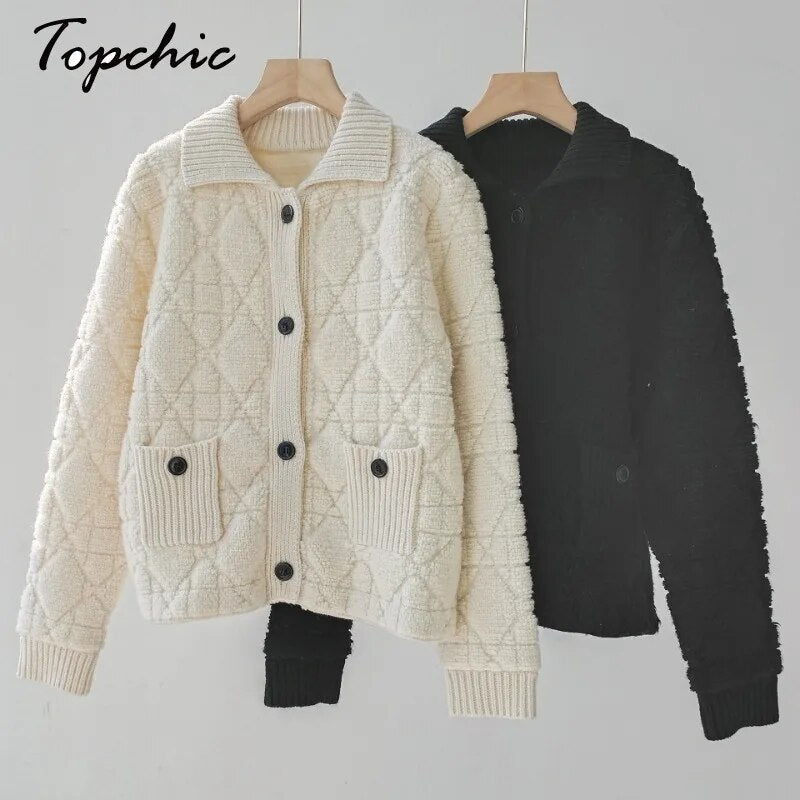 Luxury Cashmere Sweater Women Embroidery White Black Knitted Cardigans Para Mujer White Black Ropa De Mujer 2024