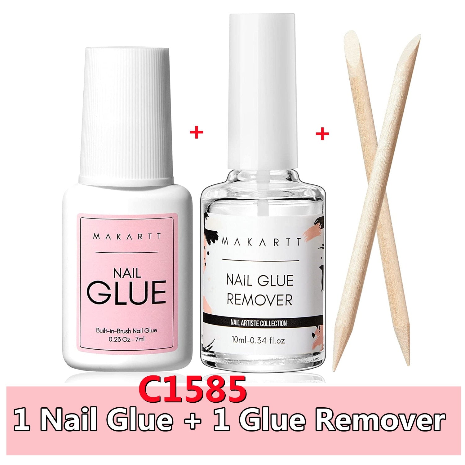 Makartt Super Strong Nail Glue for Acrylic Nails Press On Nails Professional Nail Bond Nail Tips Glue for Stick On Nails Glue and Remover