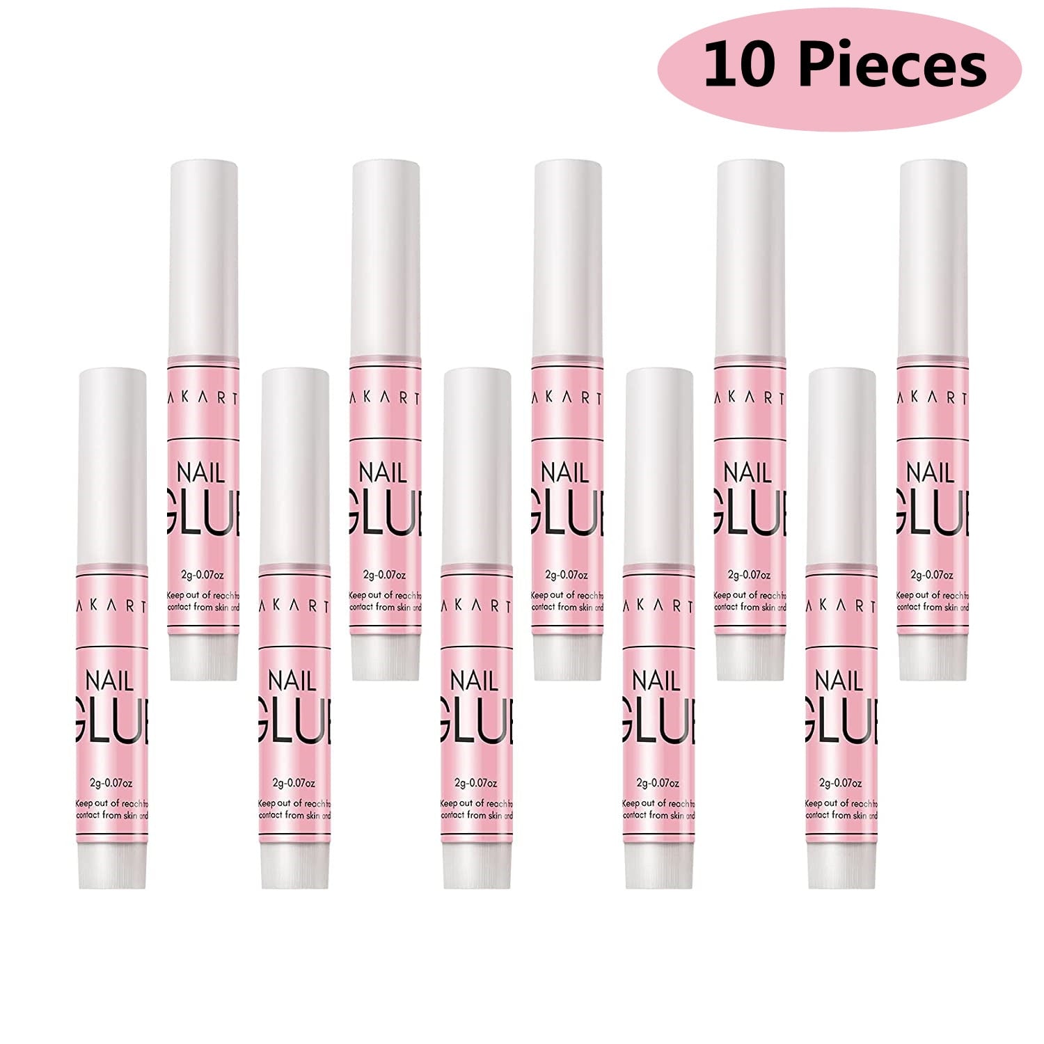 Makartt Super Strong Nail Glue for Acrylic Nails Press On Nails Professional Nail Bond Nail Tips Glue for Stick On Nails 10 PCS (Pack of 1)