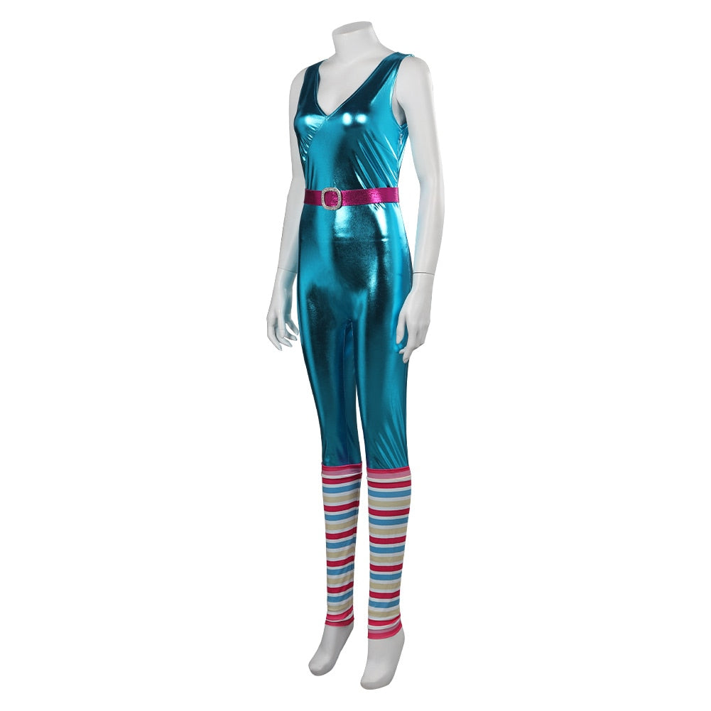 Margot Barbie Cosplay Jumsuit Costume Bodysuit Belt Women Fantasia Roleplay Outfit Halloween Carnival Party Disguise Suit