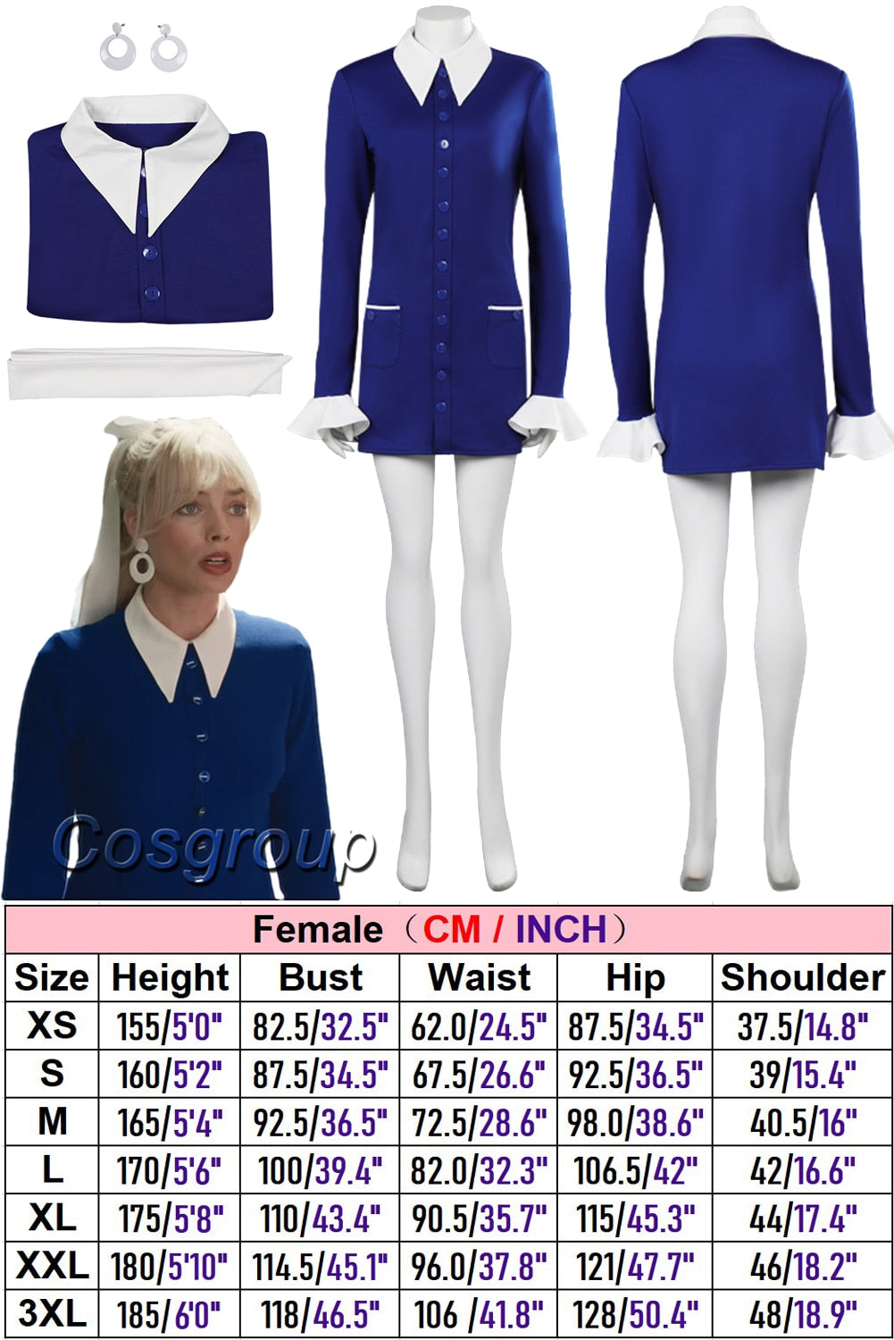 Margot Cosplay Kawaii Pink Plaid Dress Women Costume 2024 Movie Barbei Roleplay Fantasia Halloween Party Clothes For Disguise Style P