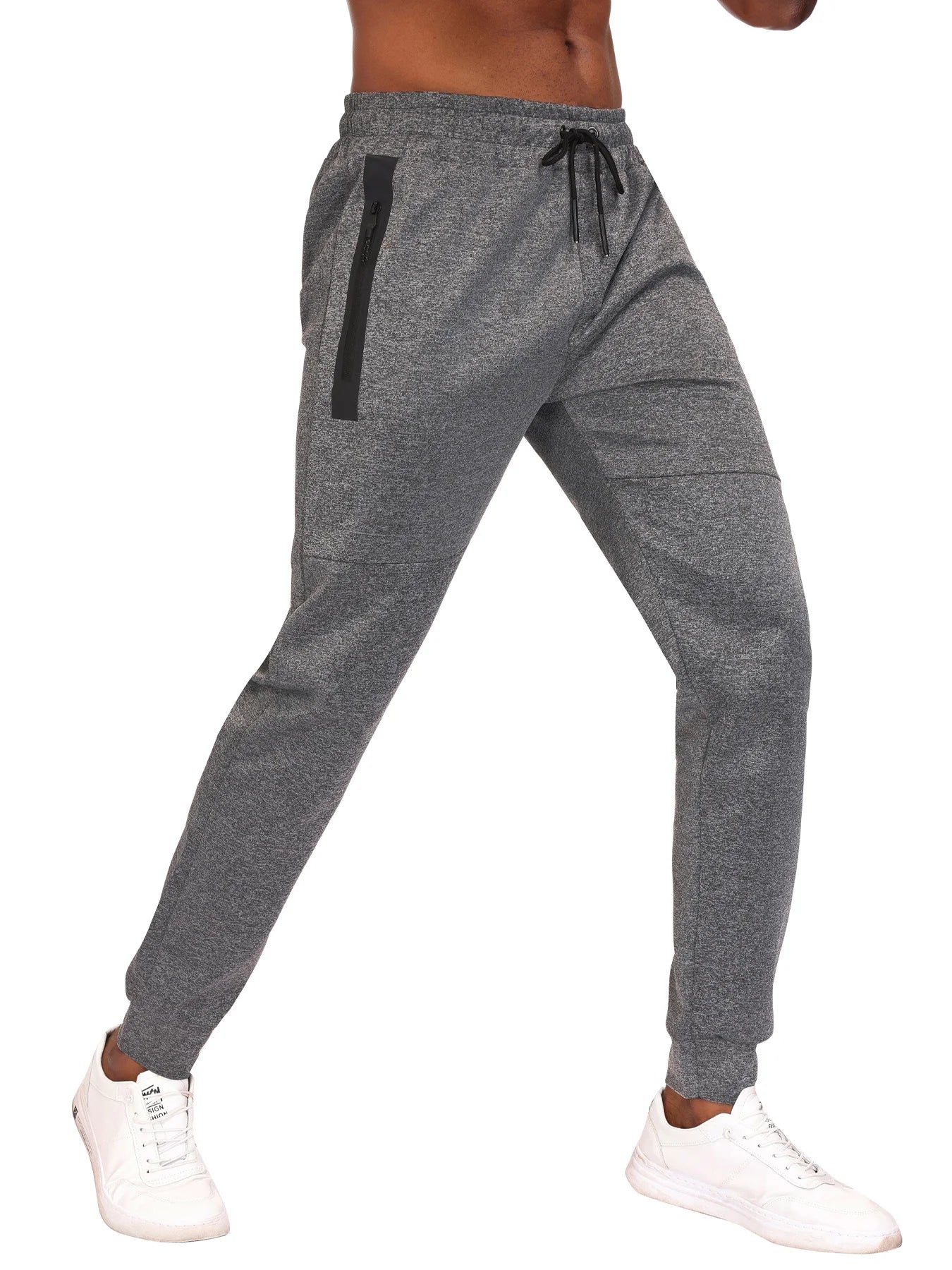 Men Sweatpants Joggers Pocket Trousers Fitness Long Pants Elastic Waist with Drawstring Trousers