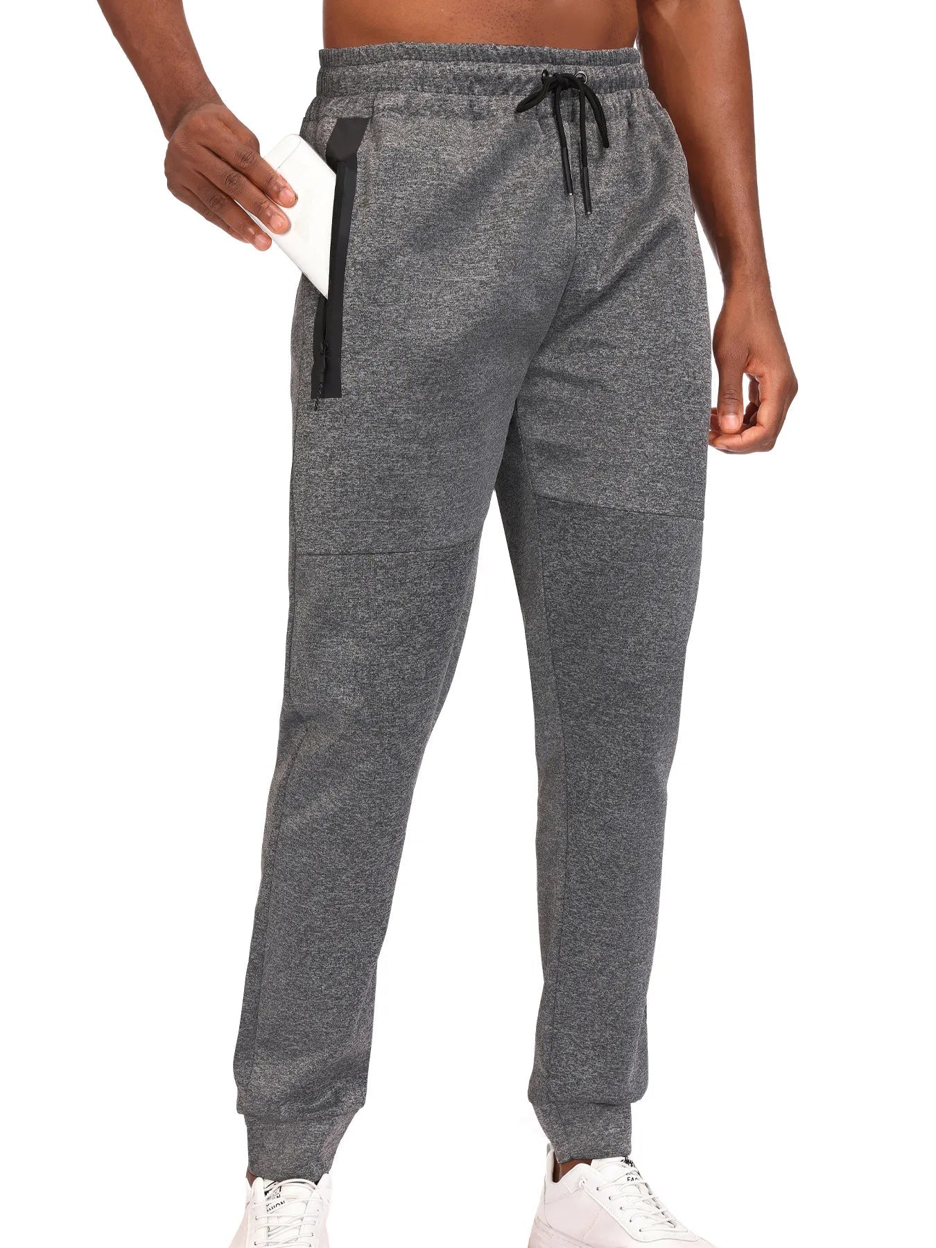 Men Sweatpants Joggers Pocket Trousers Fitness Long Pants Elastic Waist with Drawstring Trousers