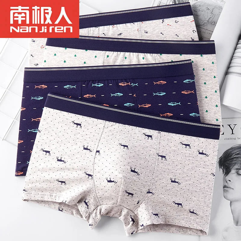 Men's Boxer Cotton Boxers Underwear Men Underpants Male Home Brand Man Panties Breathbale U Convex Pouch Comfort Shorts XL-4XL