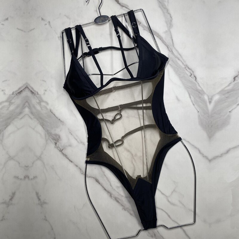 Mesh Stitching Suit Jumper body suit casual Sexy Slim Beach - Jumpsuit Romper Clothes Clothing Catsuit Top