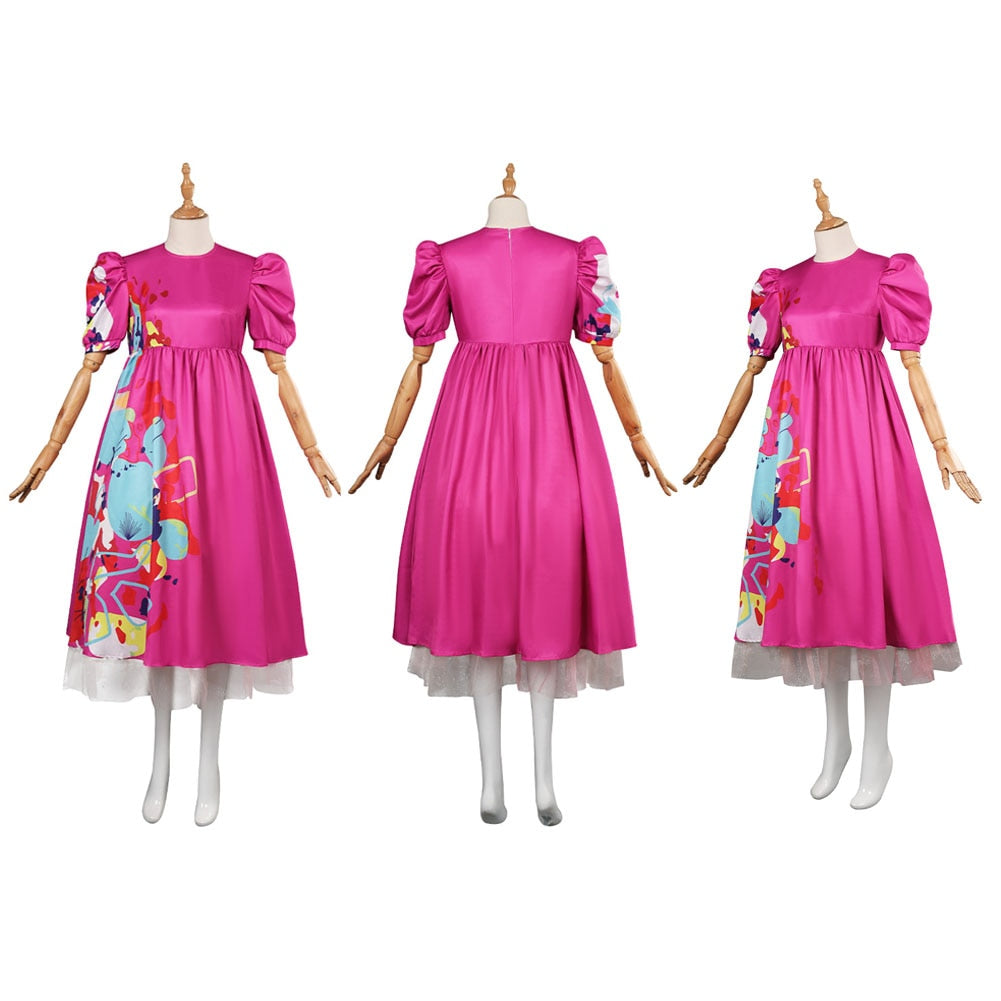 Movie 2024 Kate Barbier McKinnon Dress Cosplay Costume for Adult Women Fantasia Roleplaying Outfit Halloween Party Disguise Suit