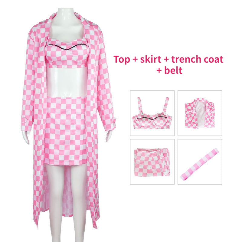 Movie Barbie Princess Cosplay Margot Robbie Barbie Ken Costume for Women Adult Halloween Carnival Party Role Play Clothes Disguise M