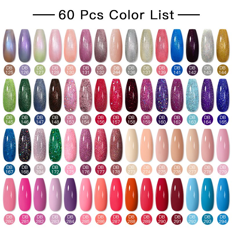 Mtssii 24/25/40/60PCS Gel Nail Polish Set Color Gel Semi Permanent UV Led Varnish Nail Art Design Soak Off Gel Set Nail Gel Set SZH18768