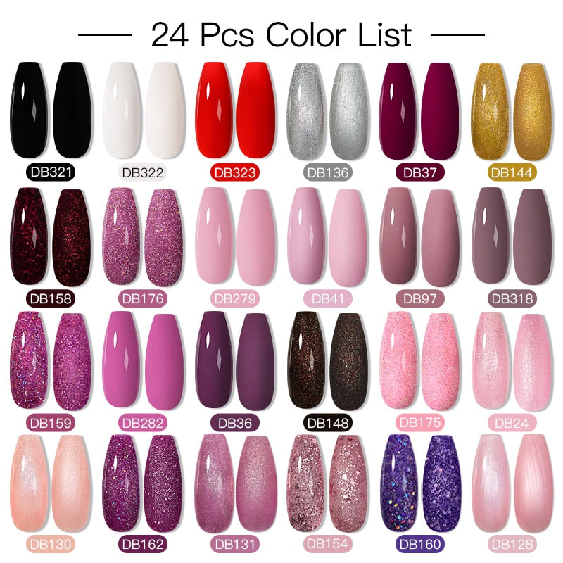 Mtssii 24/25/40/60PCS Gel Nail Polish Set Color Gel Semi Permanent UV Led Varnish Nail Art Design Soak Off Gel Set Nail Gel Set SZH18307