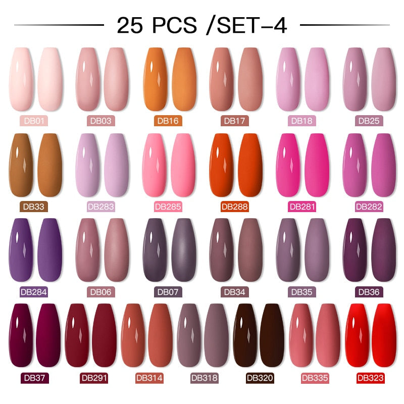 Mtssii 24/25/40/60PCS Gel Nail Polish Set Color Gel Semi Permanent UV Led Varnish Nail Art Design Soak Off Gel Set Nail Gel Set SZH18365