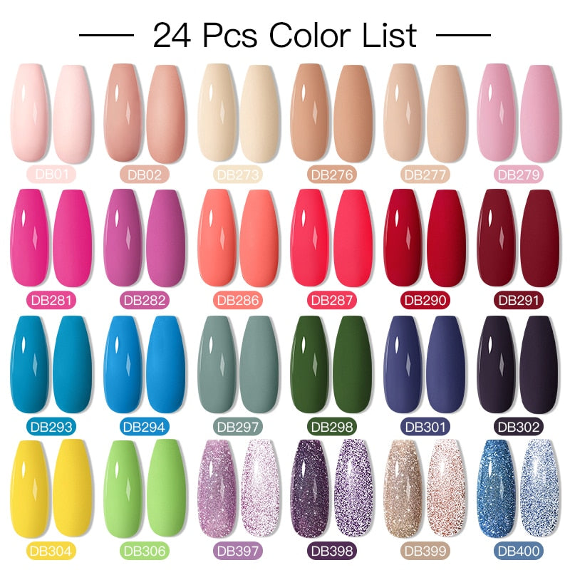 Mtssii 24/25/40/60PCS Gel Nail Polish Set Color Gel Semi Permanent UV Led Varnish Nail Art Design Soak Off Gel Set Nail Gel Set SZH15368