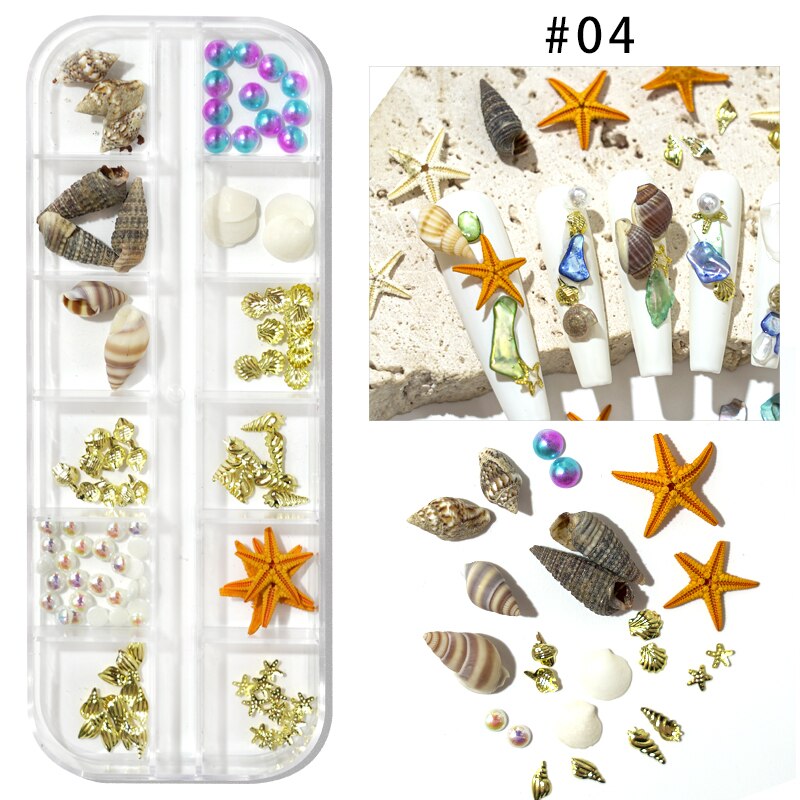 Nail Art Aurora Shell Flakes Abalone Nails Charms 3D Irregular Slice Shell Stone Sequins Nail Art Decoration Manicure Accessory PH183