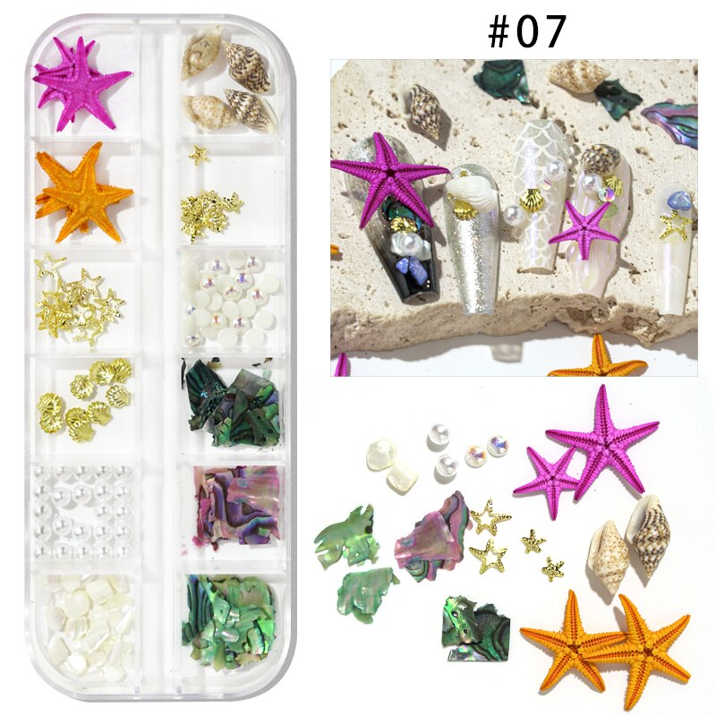 Nail Art Aurora Shell Flakes Abalone Nails Charms 3D Irregular Slice Shell Stone Sequins Nail Art Decoration Manicure Accessory PH186