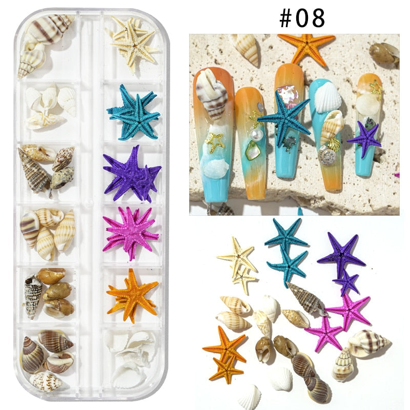 Nail Art Aurora Shell Flakes Abalone Nails Charms 3D Irregular Slice Shell Stone Sequins Nail Art Decoration Manicure Accessory PH187