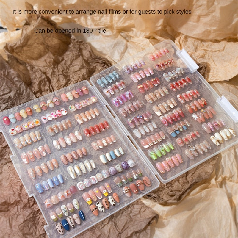 Nail Tips Display Box Manicure Collector Box Nail Art Showing Shelf Gel Polish Manicure Color Card Chart Painting Display Board