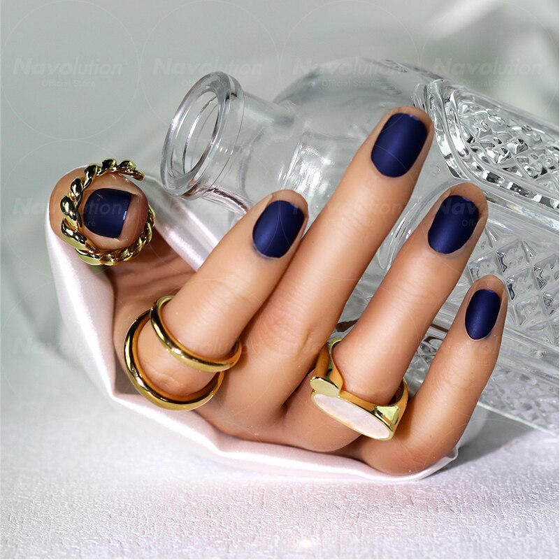 Navolution 24Pcs/Set DIY Manicure Wearable Fake Nails press on Detachable Finished Fingernails Ballet Square Head Almond Short 6