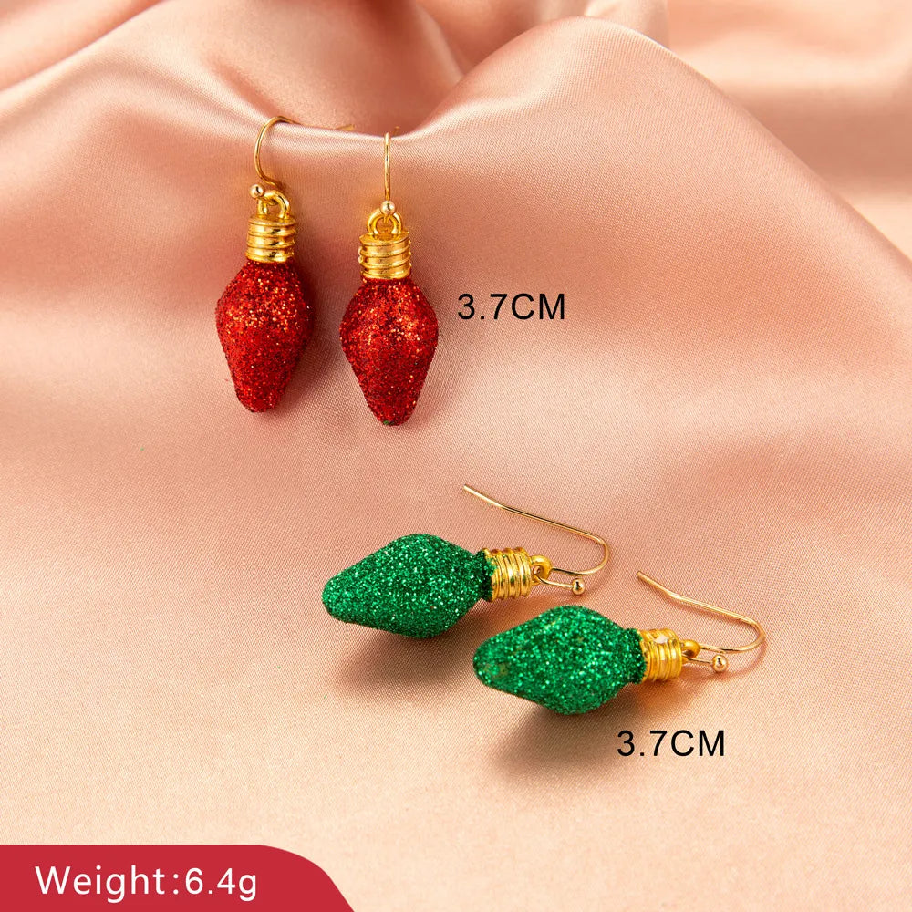 New Christmas Snowman Bells Dangle Earrings For Women Girl Creative Elk Snowflake Tree Earring Christmas Party 2021 Jewelry Gift 2pair 6537