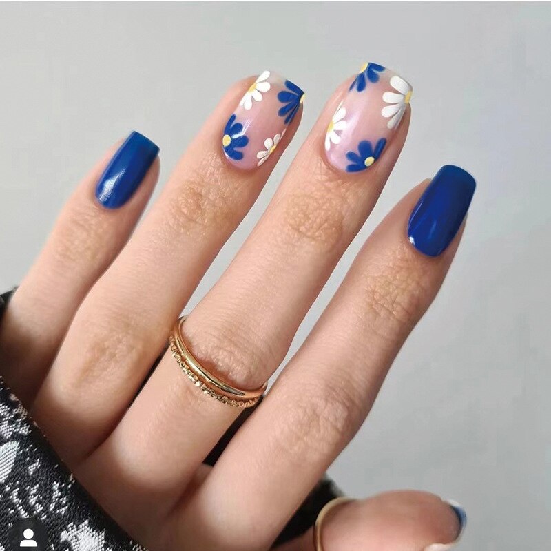 New Fake Nails Art Gel Tips Full Cover 24pcs Pink Shiny Shards With Press Glue Design Clear Short Ballet False Nails Press On LT818