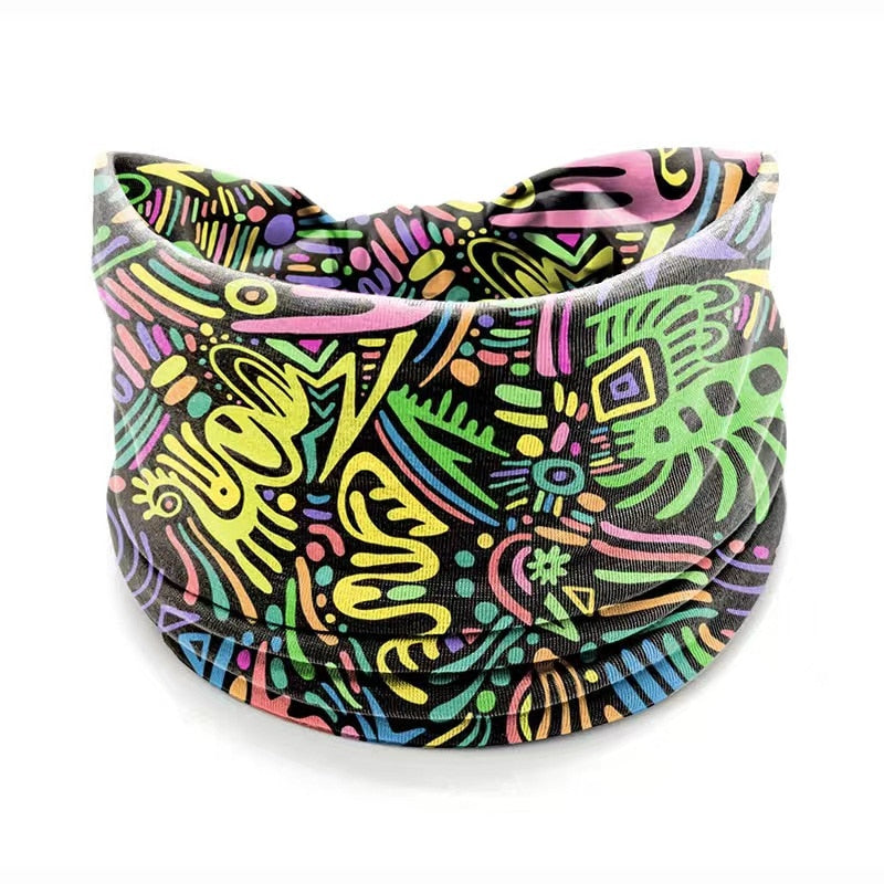 New Fruit Print Wide Headwrap Headbands for Women Boho Knoted Elastic Beach Hair Bands Girls Hair Accessories Turban Bandage