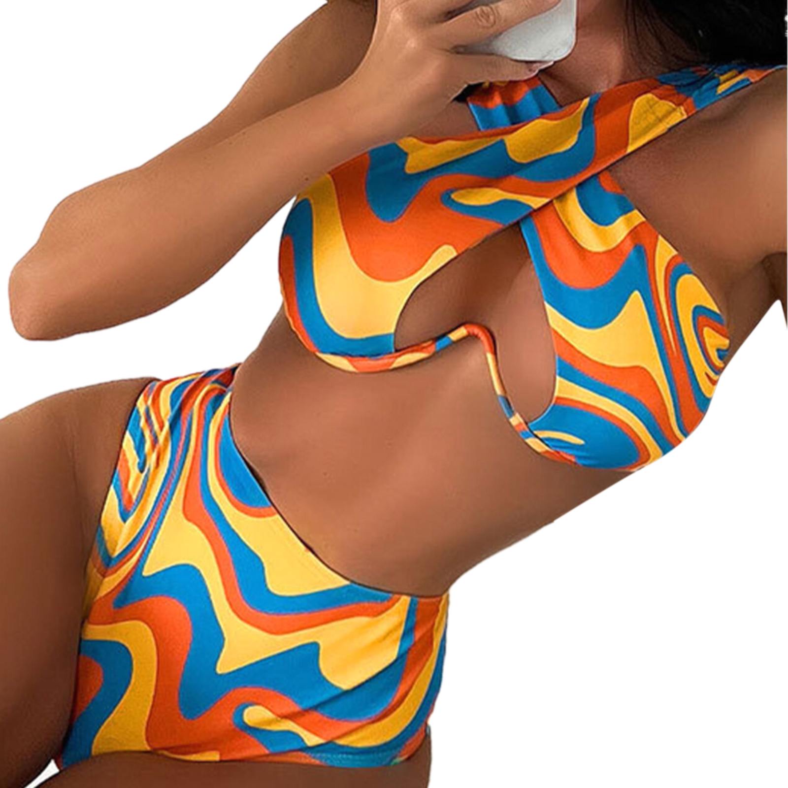 High Elastic Bikini Set for 2024 Summer Two Pieces