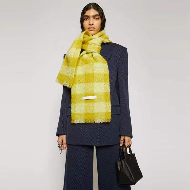 New Scarf Autumn and Winter Multicolor Thickened Plaid Scarf The Same Length Warm Shawl For Men and Women Scarves 41