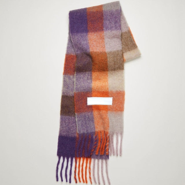 New Scarf Autumn and Winter Multicolor Thickened Plaid Scarf The Same Length Warm Shawl For Men and Women Scarves 29