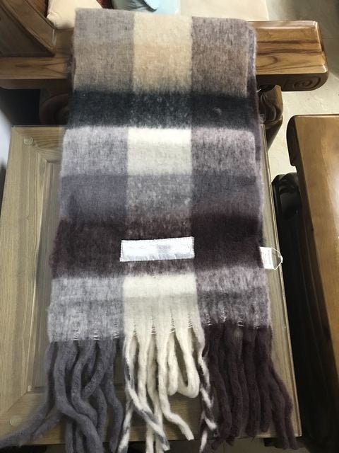 New Scarf Autumn and Winter Multicolor Thickened Plaid Scarf The Same Length Warm Shawl For Men and Women Scarves 25