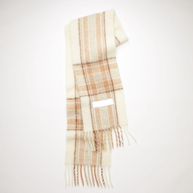 New Scarf Autumn and Winter Multicolor Thickened Plaid Scarf The Same Length Warm Shawl For Men and Women Scarves 22