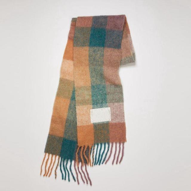 New Scarf Autumn and Winter Multicolor Thickened Plaid Scarf The Same Length Warm Shawl For Men and Women Scarves 12