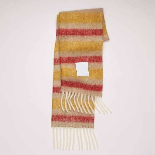 New Scarf Autumn and Winter Multicolor Thickened Plaid Scarf The Same Length Warm Shawl For Men and Women Scarves 53