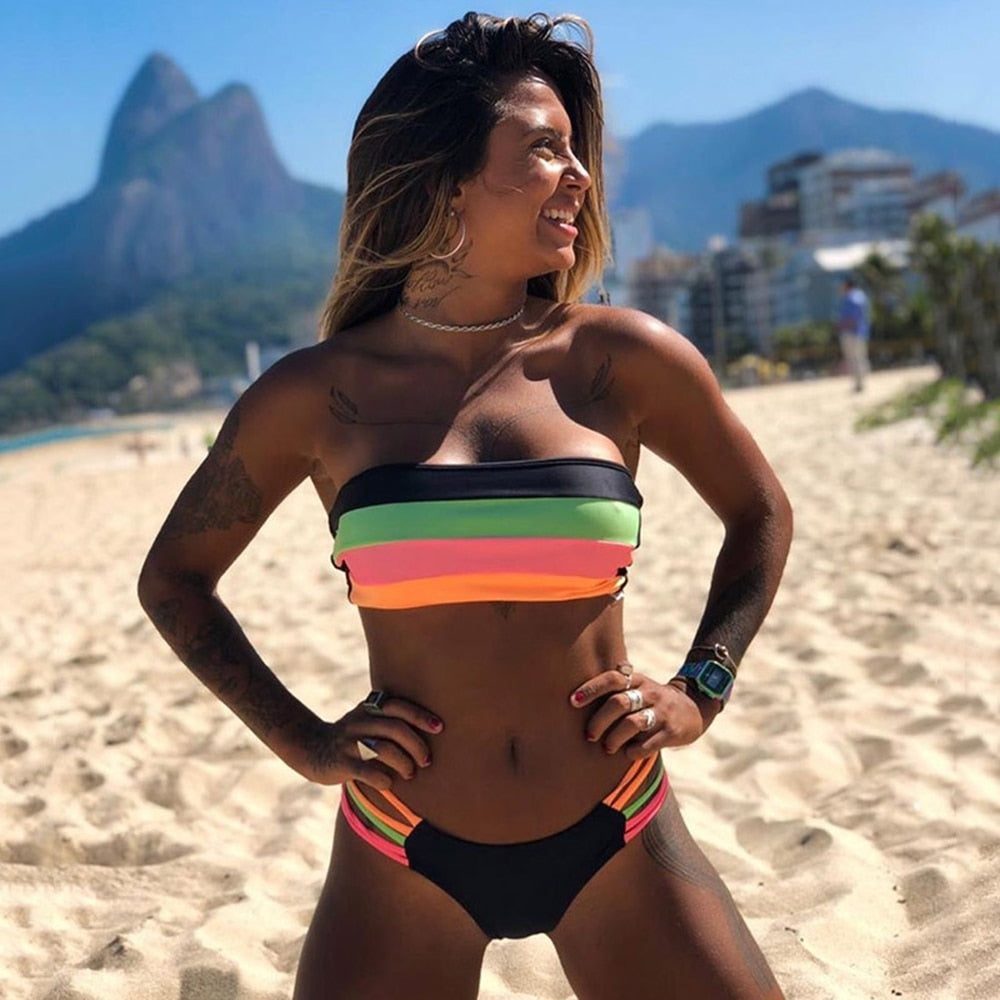 Sexy Bikini Set Brazilian bikini 2022 swimwear Bandeau swimsuit