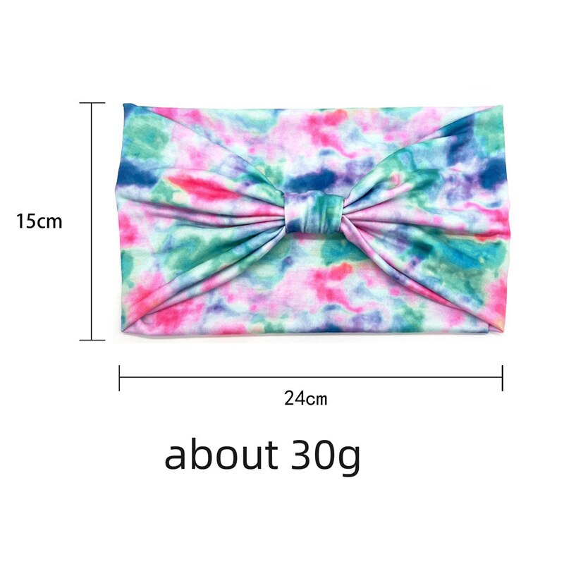New Tie Dye Turban Sport Hair Sweatband for Women Men Colourful Knot Stretchy Wide Headbands Yoga Bandana Hairbands Bandages