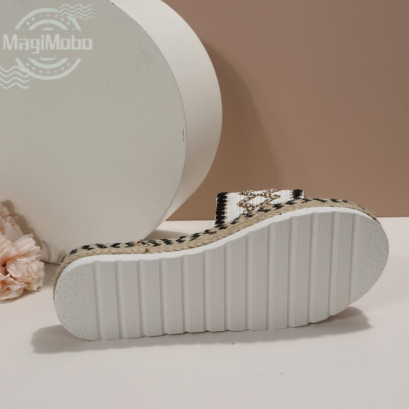 New Women Sandals Summer 2024 Casual Size 35-43 Women Slippers Wedges Fashion Platform Multi-Colors Female Beach Ladies Shoes