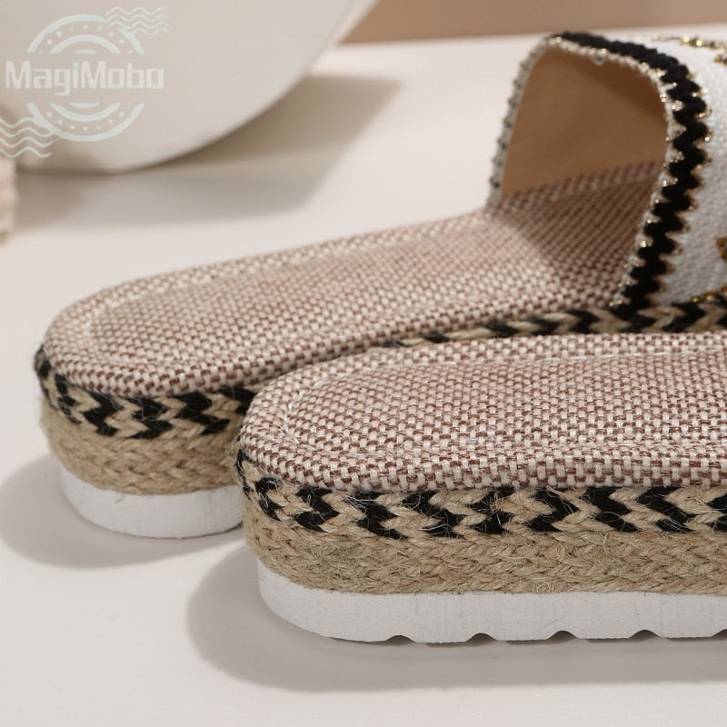 New Women Sandals Summer 2024 Casual Size 35-43 Women Slippers Wedges Fashion Platform Multi-Colors Female Beach Ladies Shoes