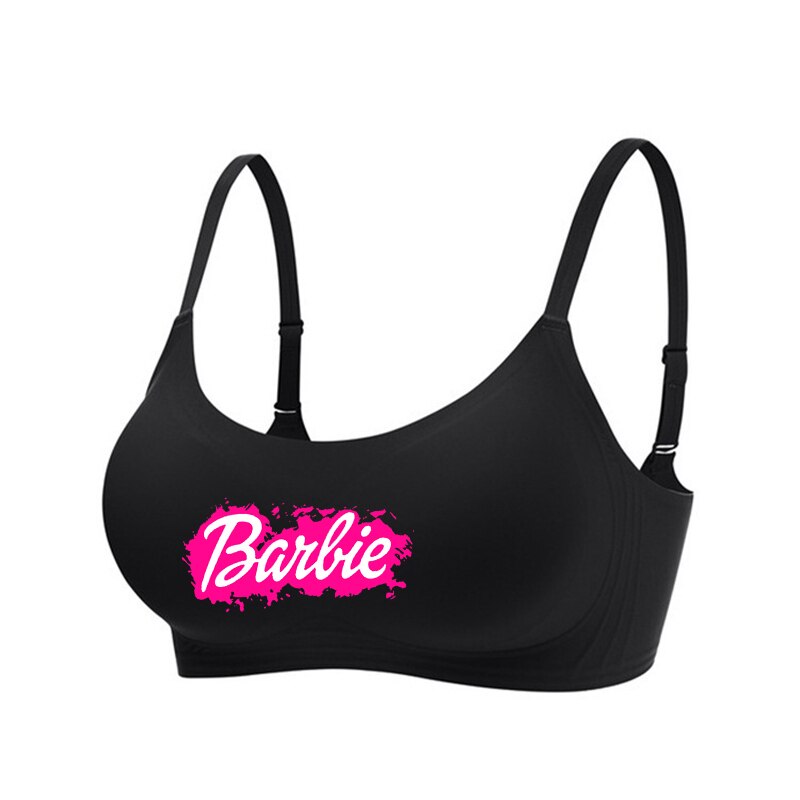 New Women Summer Barbie Underwear Kawaii Girls Push Up No Steel Ring Seamless Bra Vest Anime Soft Intimates Short Tube Tops Gift A