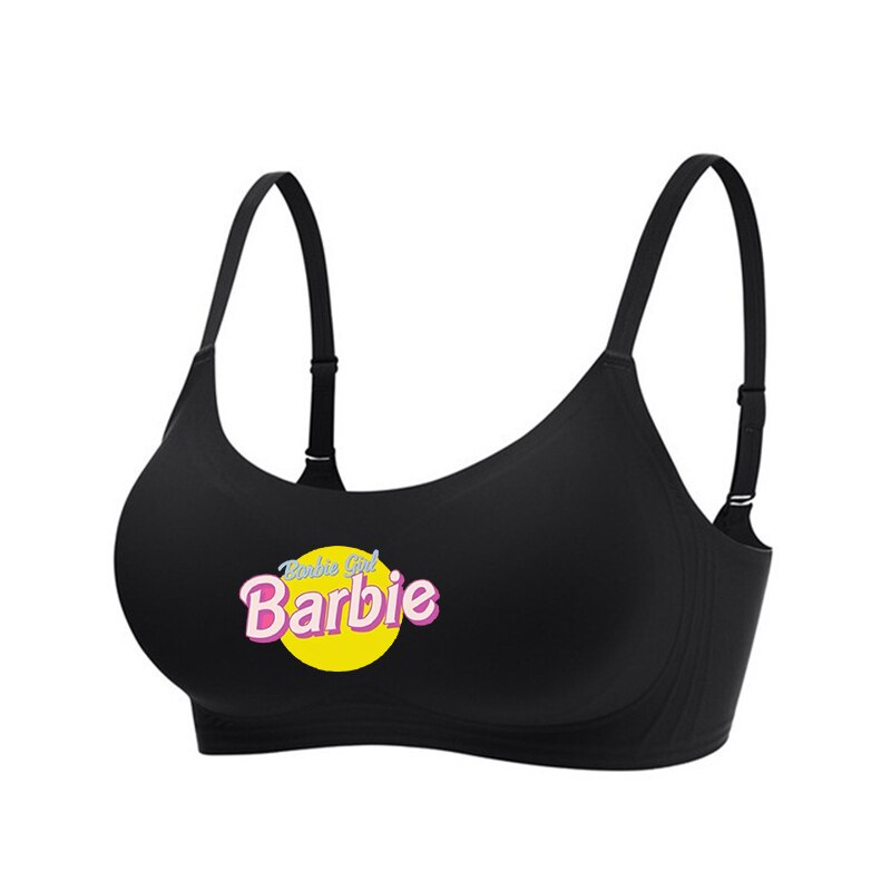 New Women Summer Barbie Underwear Kawaii Girls Push Up No Steel Ring Seamless Bra Vest Anime Soft Intimates Short Tube Tops Gift K