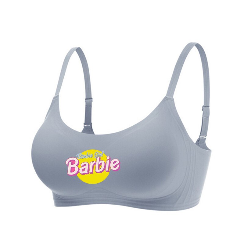 New Women Summer Barbie Underwear Kawaii Girls Push Up No Steel Ring Seamless Bra Vest Anime Soft Intimates Short Tube Tops Gift M