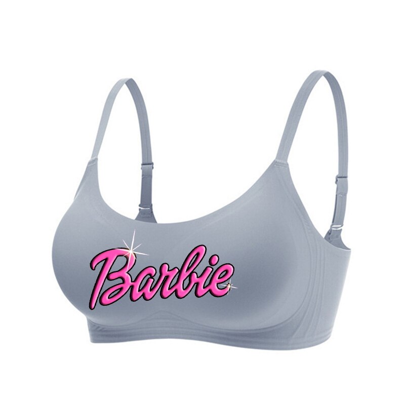 New Women Summer Barbie Underwear Kawaii Girls Push Up No Steel Ring Seamless Bra Vest Anime Soft Intimates Short Tube Tops Gift H
