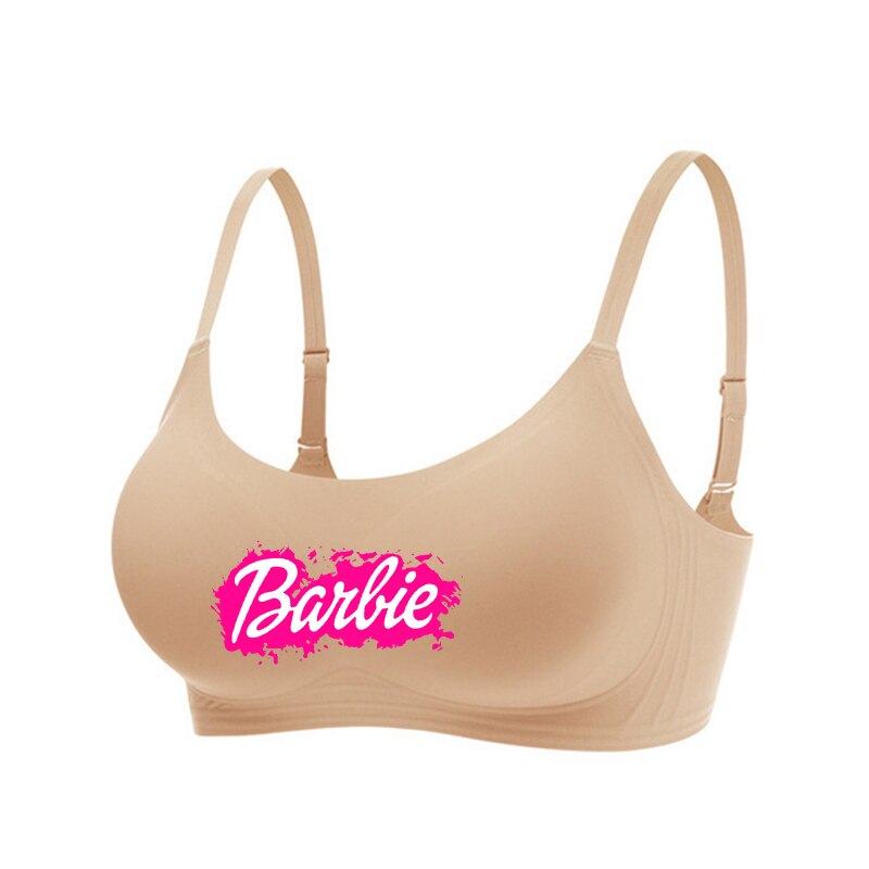 New Women Summer Barbie Underwear Kawaii Girls Push Up No Steel Ring Seamless Bra Vest Anime Soft Intimates Short Tube Tops Gift B