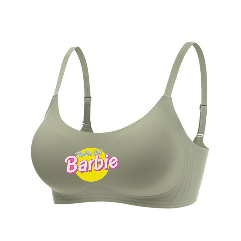 New Women Summer Barbie Underwear Kawaii Girls Push Up No Steel Ring Seamless Bra Vest Anime Soft Intimates Short Tube Tops Gift N