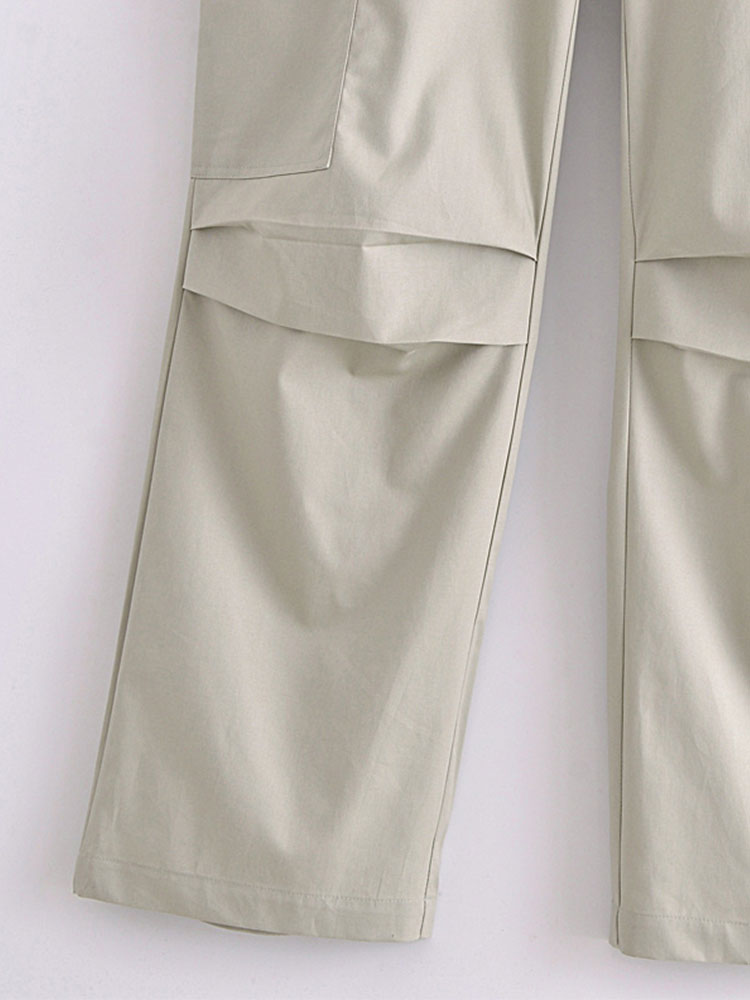 Nlzgmsj TRAF Female Jumpsuit With Pockets Long Jumpsuit Woman 2024 Spring Summer Sleeveless Cargo Jumpsuits For Women Outfit