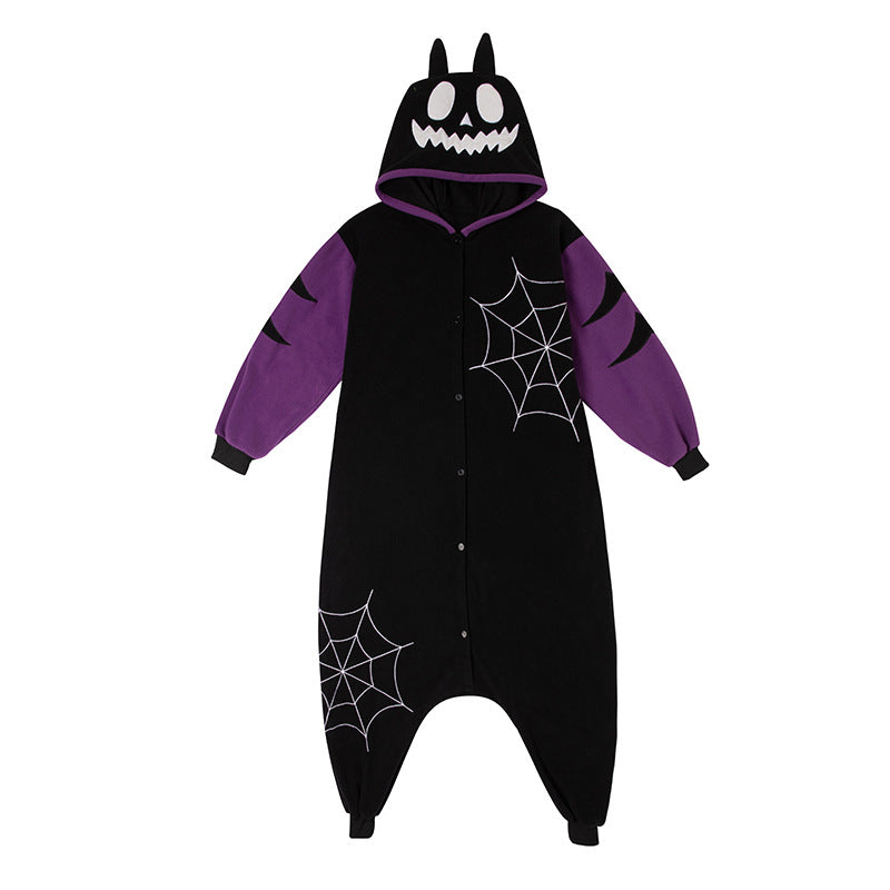 卸売ハロウィン悪魔の息子ワンピースパジャマコスプレフェスティバルコスチュームフード付きかわいいホーム